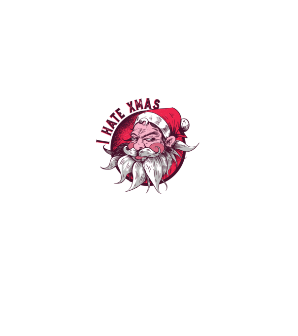 I Hate Xmas model alb pe tricou
