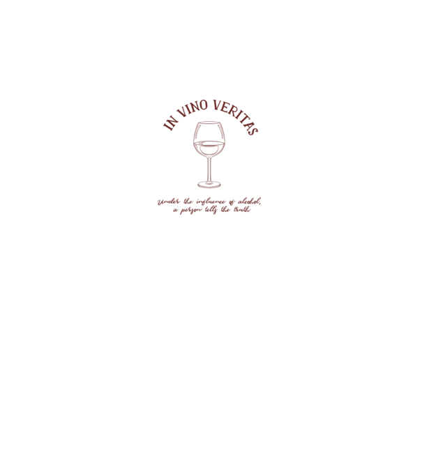 In Vino Veritas - Adevărul este în vin model alb pe tricou