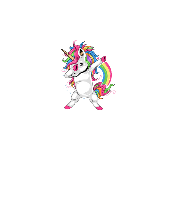 Unicorn Dab model albastru închis pe tricou