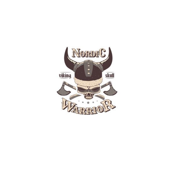 Nordic Warrior model negru pe tricou