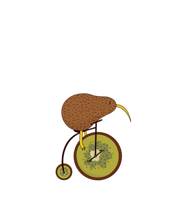 Bicicletă Kiwi model nisipiu pe tricou