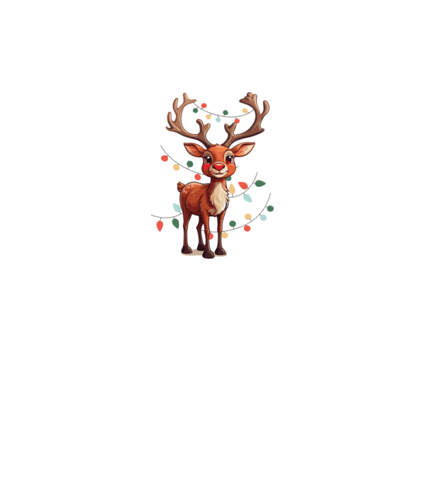 Festive Rudolph model alb pe tricou