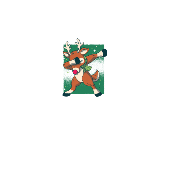 Rudolph DAB model alb pe tricou