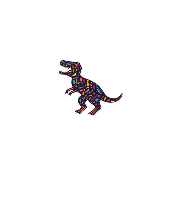 Dino bomboane model gri pe tricou