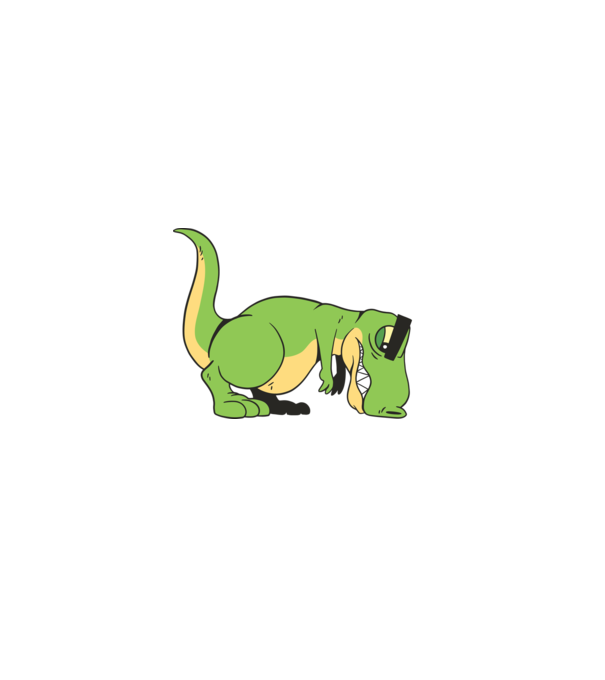 T-rex Push-up model albastru închis pe tricou