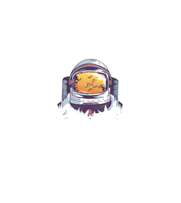 Astronaut Smoker model negru pe tricou