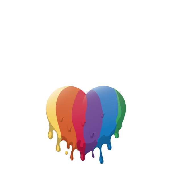 LGBTQ Inimă model albastru închis pe tricou