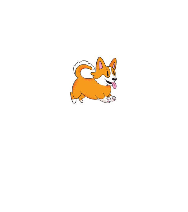 Tată de Corgi model negru pe tricou