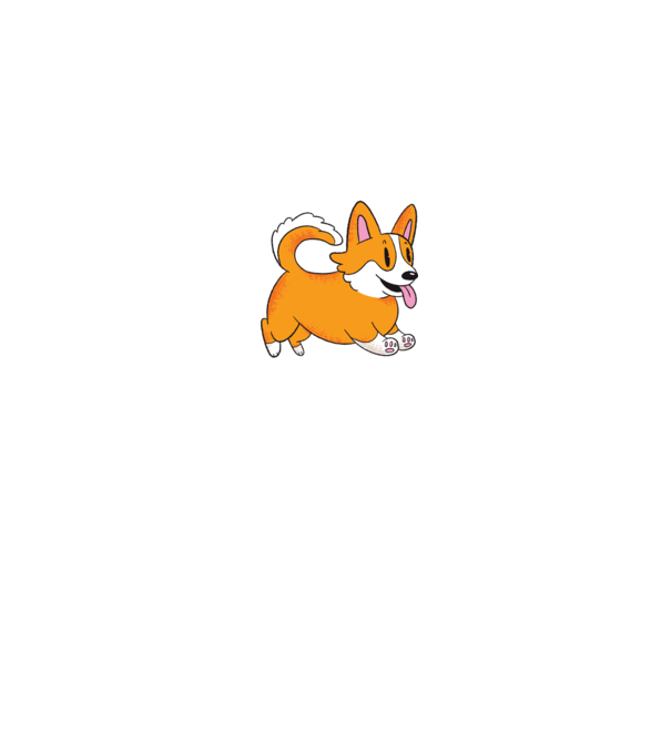 Tată de Corgi model negru pe tricou