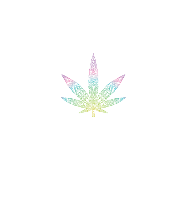 Frunză colorată de marijuana model negru pe tricou