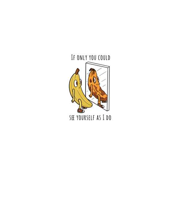 Oglindă Banană model turcoaz pe tricou