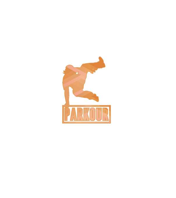 Tricou Parkour cu inscripție model alb pe tricou