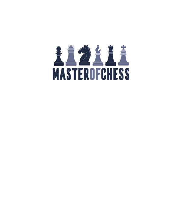 Master of Chess model alb pe tricou