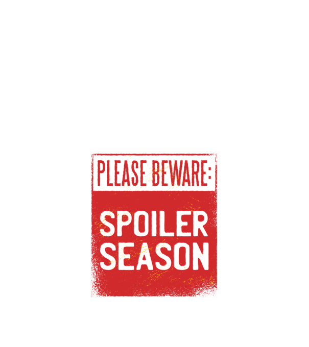 Atenție! Pericol de spoiler model alb pe tricou