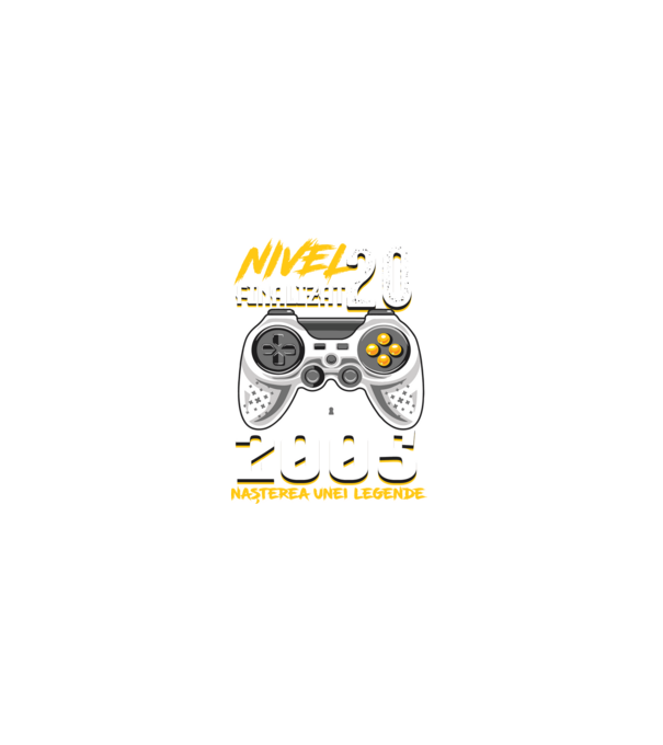 Nivel Finalizat 20 2005 model negru pe tricou