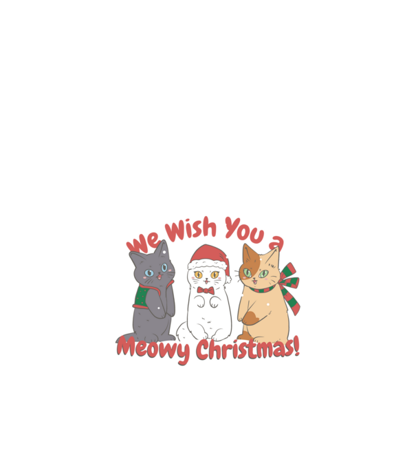 We wish You a Meowy Christmas model negru pe tricou