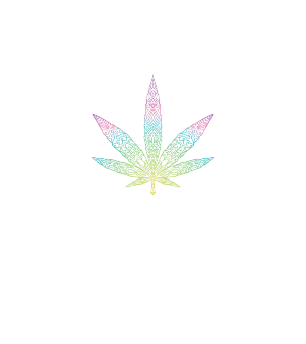Frunză colorată de marijuana model negru pe tricou