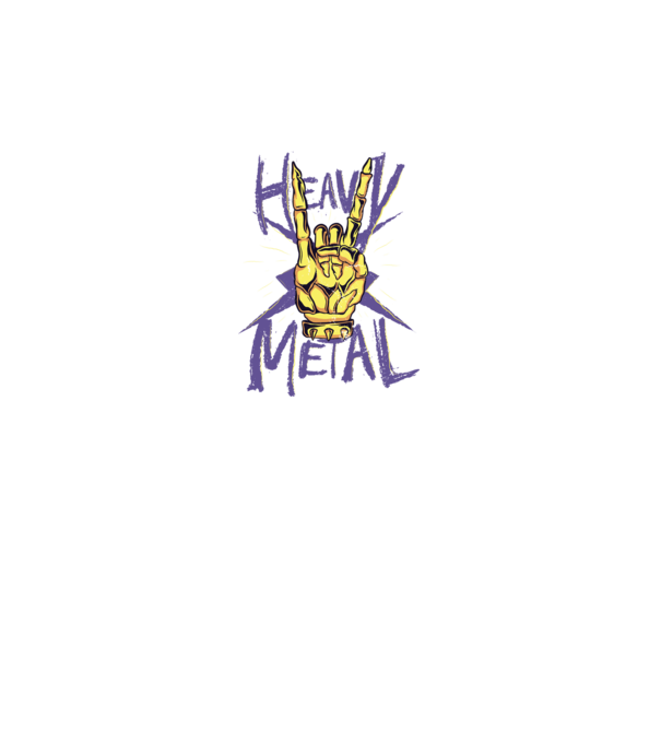 Heavy Metal model gri pe tricou