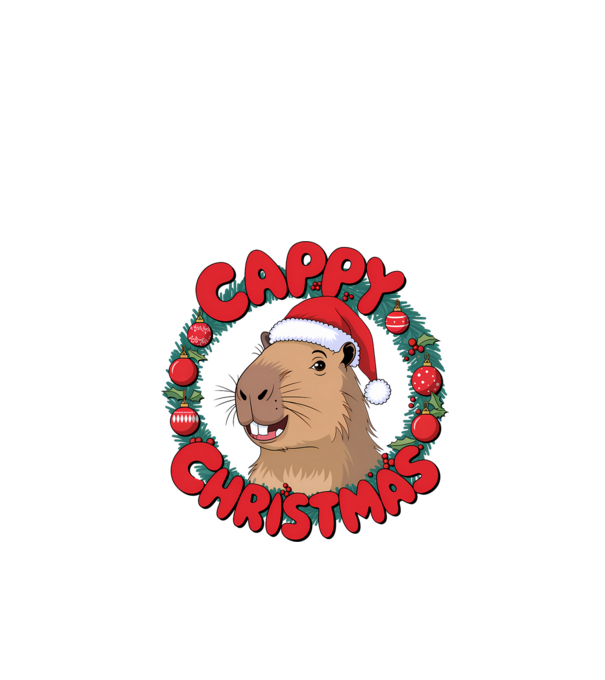 Cappy Christmas 1 model alb pe tricou