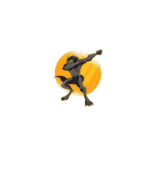 Vârcolac DAB model negru pe tricou