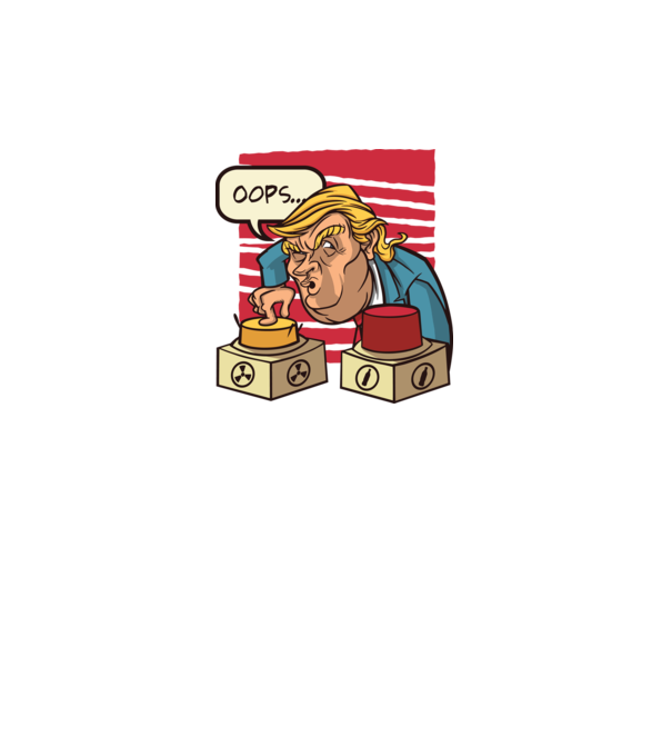 Trump Bombă nucleară model gri pe tricou