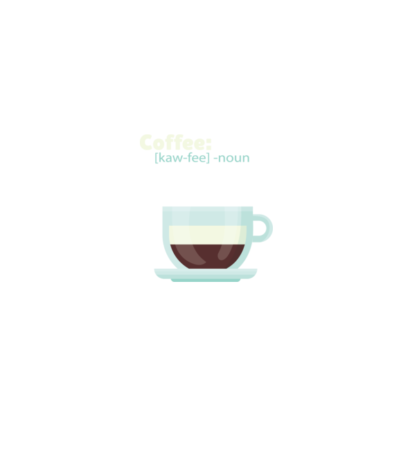 Definiție cafea model negru pe tricou