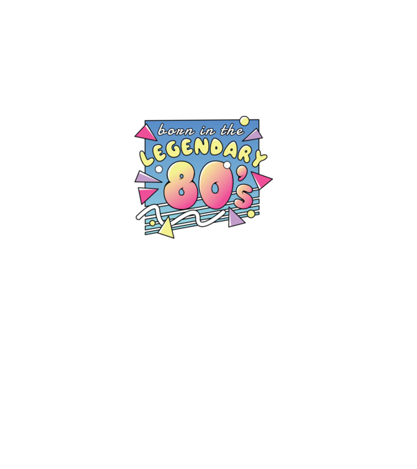 M-am născut în legendarii ani 80 model negru pe tricou