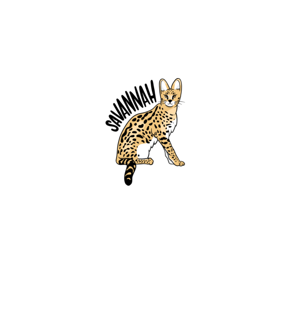 Pisică Savannah model gri pe tricou