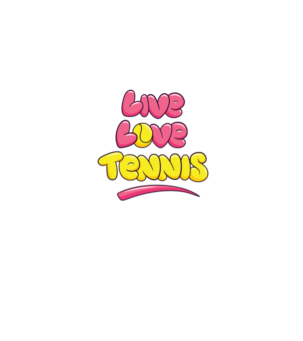 Live Love Tennis model albastru jeanși pe tricou