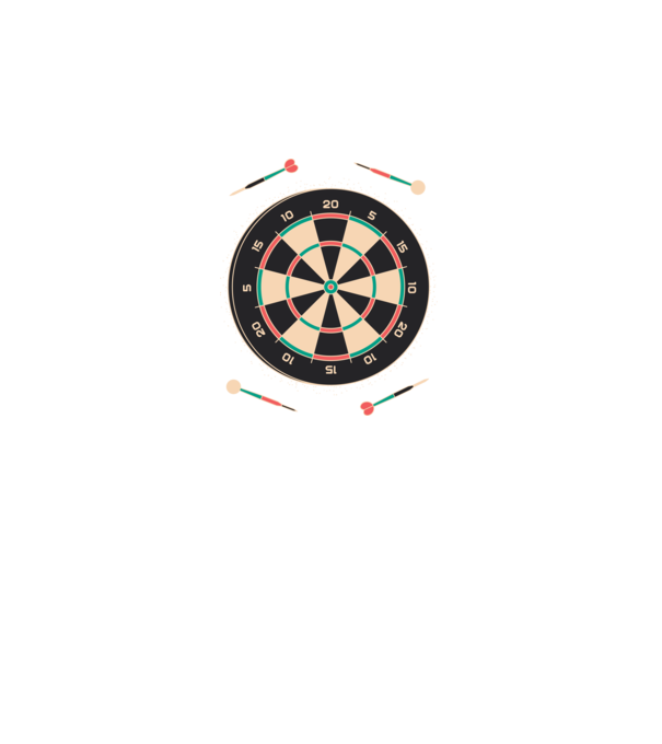Tablă Darts model negru pe tricou