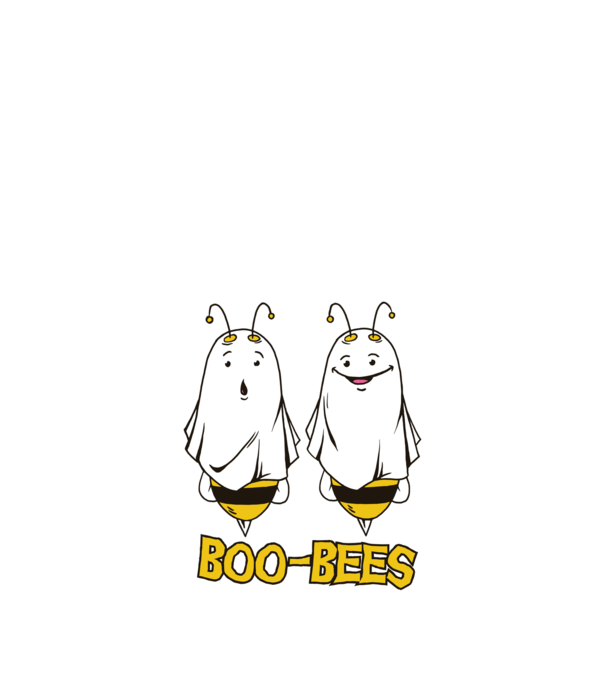 Boo Bees - Albine fantomă Halloween model nisipiu pe tricou