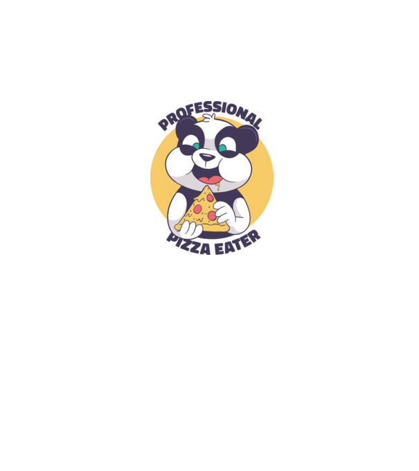 Panda Pizza model roz pe tricou