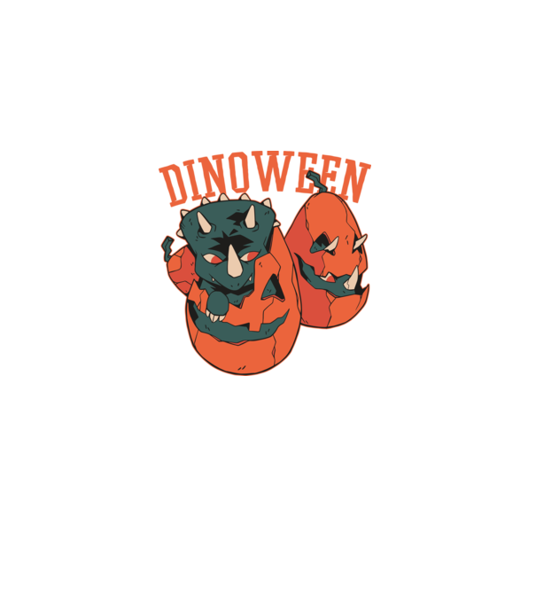 Dinoween model negru pe tricou