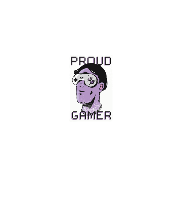 Ochelarii VR Proud Gamer model negru pe tricou