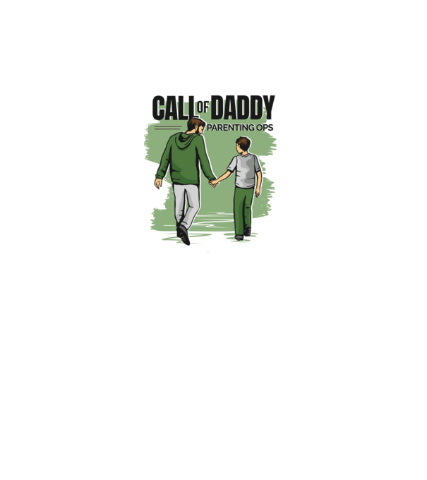 Call of Daddy - Pentru tata model alb pe tricou