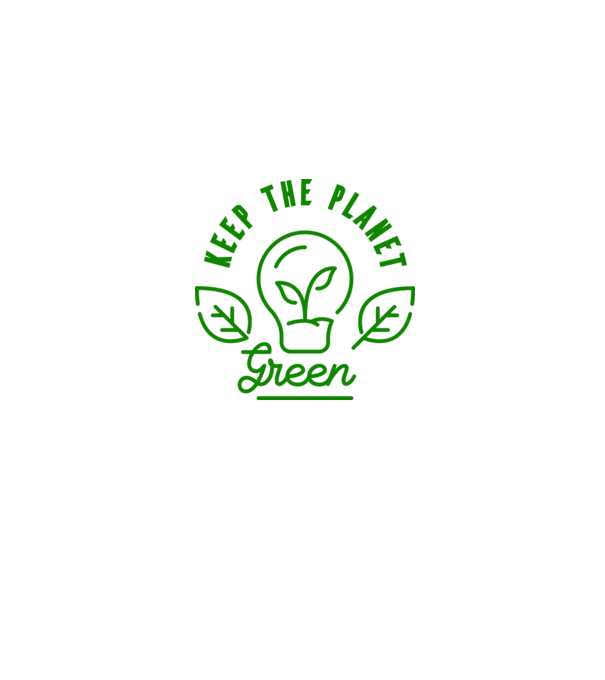 Keep The Planet Green - Ziua Pământului model gri pe tricou
