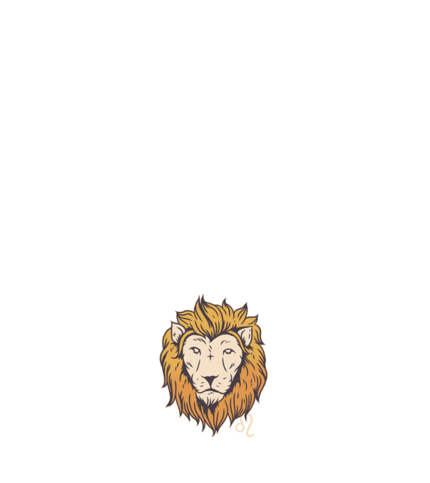 Lion head Horoscope model negru pe tricou