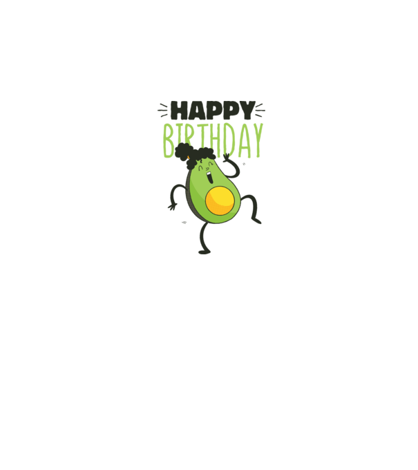 Avocado La mulți ani model roz pe tricou