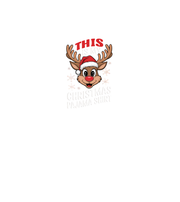Christmas Pajama Reindeer Negru model negru pe tricou