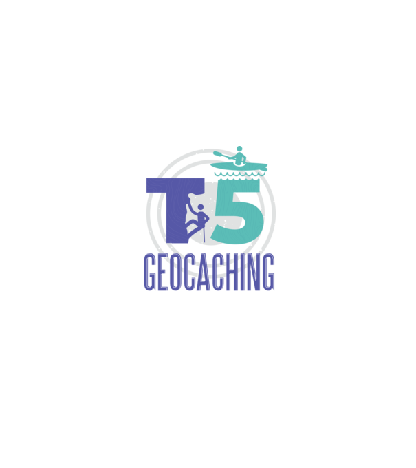 T5 Geocaching model negru pe tricou