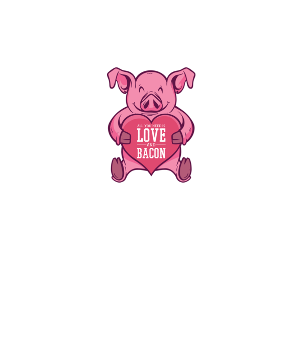 All you need is love and bacon model gri pe tricou