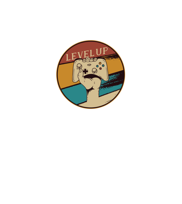 Level up - Trecere nivel Gamer model gri pe tricou