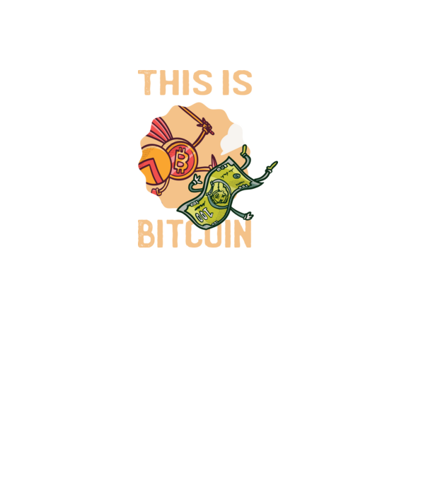 This is Bitcoin model negru pe tricou