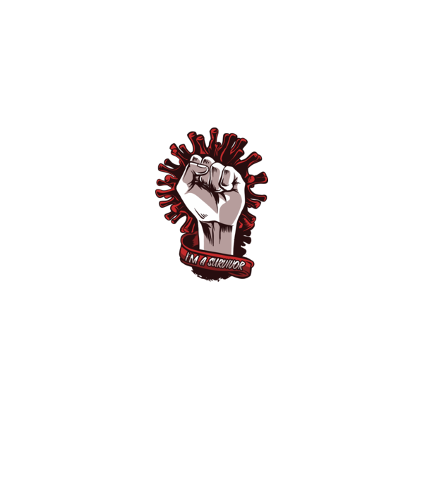 Supraviețuitor Coronavirus model alb pe tricou
