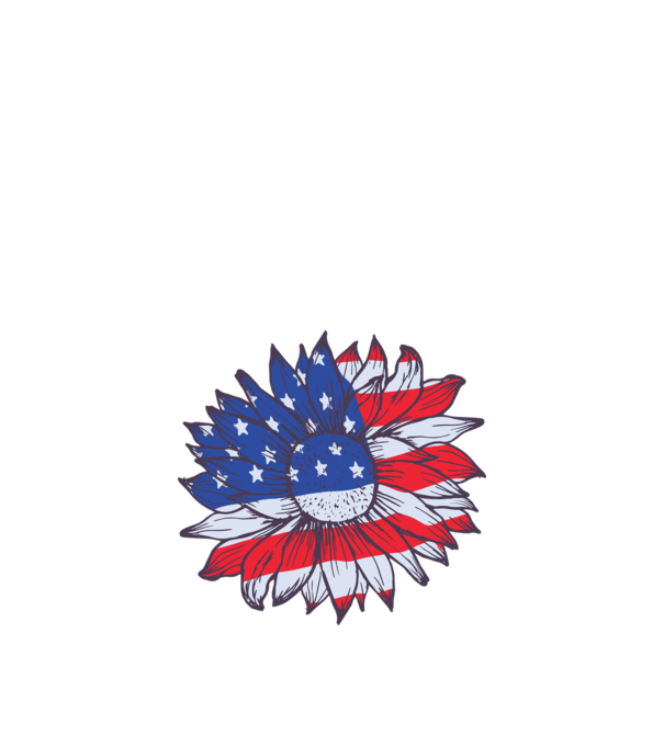 Floarea-soarelui americană Usa Sunflower model alb pe tricou