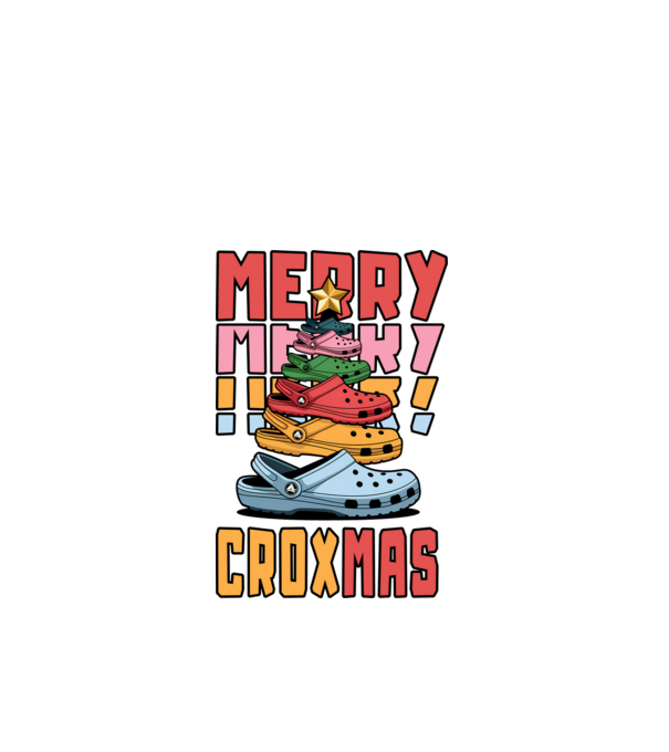 Merry Croxmas model negru pe tricou