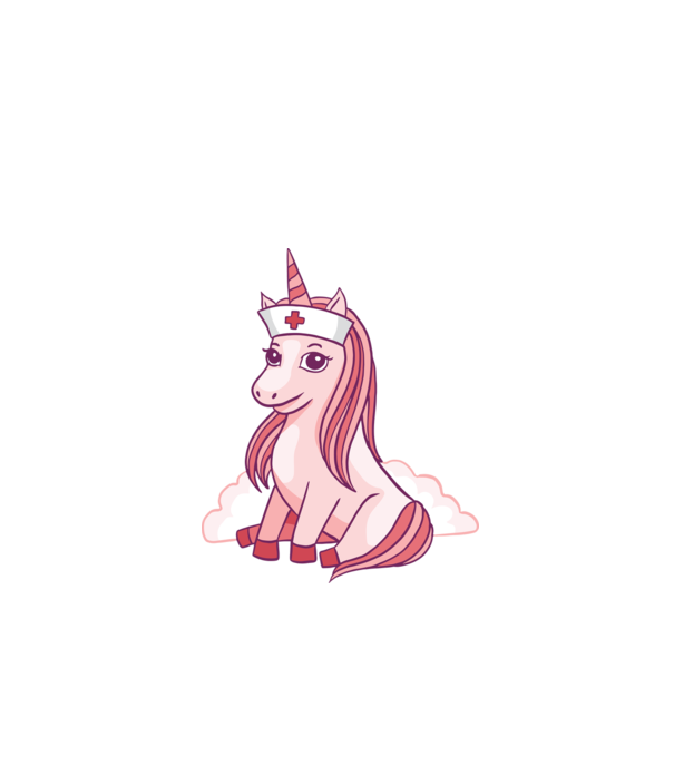 Îngrijitor unicorn model alb pe tricou