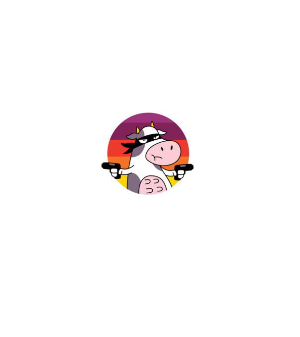 Pew Pew Pew Madafakas Vacă model negru pe tricou