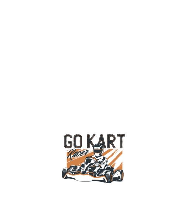 Concurent Go-kart model negru pe tricou