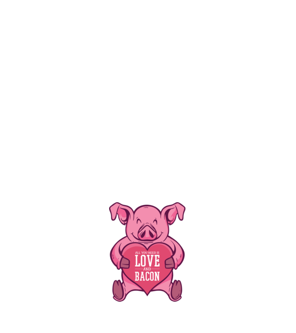 All you need is love and bacon model negru pe tricou